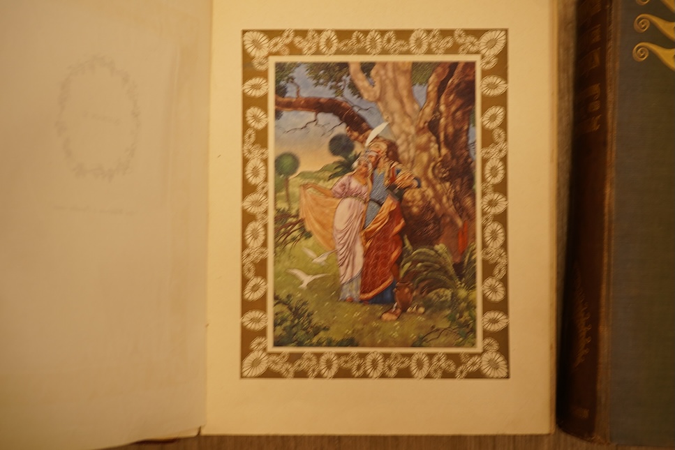 Quiller-Couch, Arthur - The Sleeping Beauty and other Fairy Tales ... decorated title, 30 coloured and mounted plates with captioned guards, text decorations (by Edmund Dulac); publisher's gilt pictorial morocco, 4to. Ho